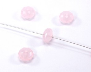 Acrylperlen, Rondellen facettiert, 10 mm, rosa, 50 Perlen