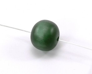 Harzperlen wie Polaris Perlen, rund, dunkelgrün, 19-21 mm, 5 Perlen