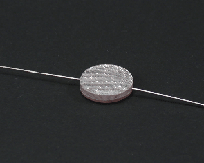 Kunstharzperlen, Scheiben, rosa metallic, 18 mm, 3 Perlen