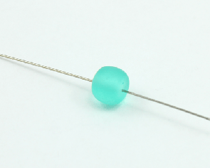 Kunstharz Perlen, Seeglas-Stil, meeresgrün, rund, 10 mm