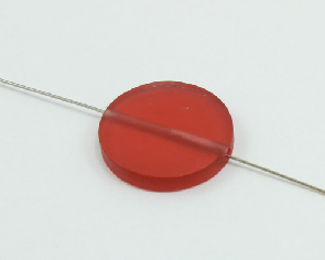 Kunstharz Perlen, kirschrot, Scheibe, 26 mm, 1 Stk.