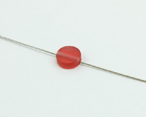 Kunstharz Perlen, kirschrot, Scheiben flach rund, 11 mm, 6 Perlen