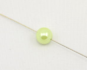 Acrylperlen Wachsperlen, rund, 12 mm, hellgrün, 40 Perlen