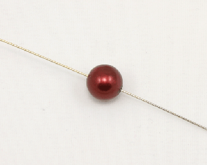 Acrylperlen Wachsperlen, rund, 12mm, dunkelrot, 40 Perlen