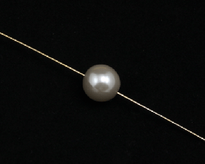 Acrylperlen Wachsperlen, rund, 12mm, hell silber-grau, 40 Perlen