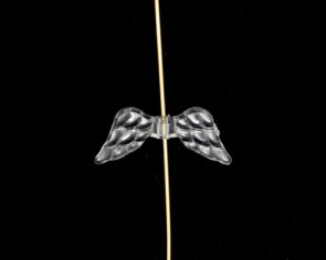 Engelsflügel, Acrylperlen, 9.5 x 20 mm, klar, 50 Flügelperlen