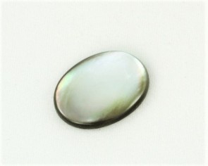 Cabochons, Perlmutt schwarz schimmernd, oval, 16 x 12 mm, 1 Stk.