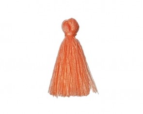 Mini Schmuckquasten, Baumwolle, koralle, 25mm, 3 Quasten