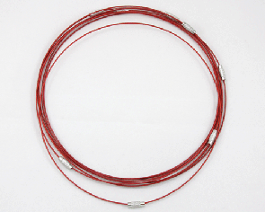 Edelstahl-Collier mit Schraubverschluss, rot, 45cm, 1 Stk.