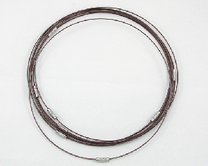 Edelstahl-Collier mit Schraubverschluss, dunkelbraun, 45cm, 1 St