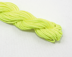 Nylonschnur, Makramee Garn, 2mm geflochten, neon gelb, 12 m