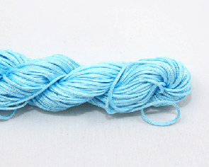 Nylongarn, Nylonfaden, Nylonkordeln 1mm geflochten, hellblau, 28m