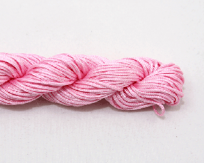 Nylonschnur, Makramee Garn, Nylonkordel 1mm geflochten, rosa, 24m