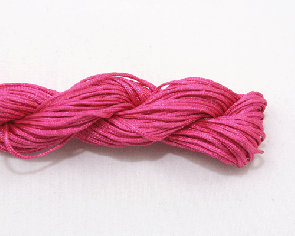 Makramee Garn, Nylonschnur, Nylonfaden, Nylonkordeln 1mm geflochten, pink, 24m