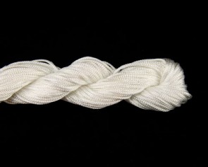 Nylonschnur, Nylongarn, Nylonkordeln 1mm geflochten, weiss, 28m
