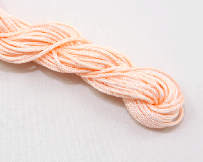 Makramee Garn, Nylonschnur, Nylonfaden, Nylonkordel 2mm geflochten, lachs-rosa, 12m