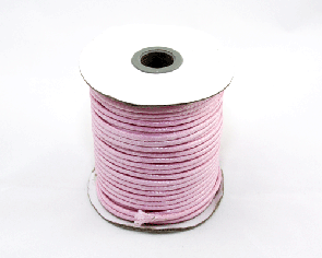 Schmuckkordel Polyesterkordel 3mm rosa geflochten gewachst, 2m