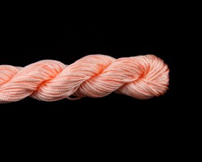 Makramee Garn, Nylonschnur, Nylonfaden, Nylonkordeln 1mm geflochten, lachs-rosa, 24m
