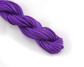 Nylonschnur, Nylonfaden, Nylonkordel Makramee Garn 2mm geflochten, violett, 12m