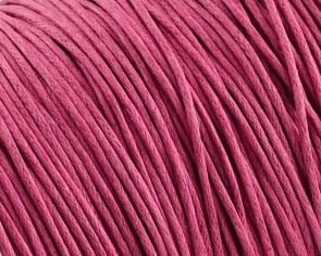 Gewachste Baumwollkordeln, Schmuckkordeln, Wachsbänder, 1 mm, pink magenta