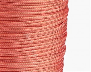 Schmuckkordel Polyesterschnur koralle gewachst, 1mm