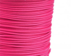 Schmuckkordel Polyesterschnur hot pink gewachst, 1mm