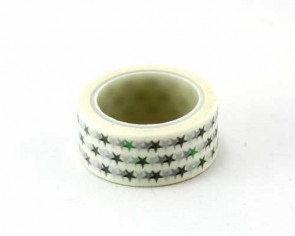 Washi-Tape Motiv-Klebeband mit Sternen, 15mm x 5m