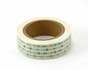 Washi-Tape Motiv-Klebeband mit Schneeflocken, 15mm x 10m