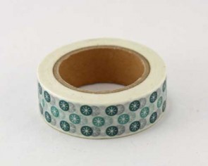 Washi-Tape Motiv-Klebeband mit Schneeflocken, 15mm x 10m