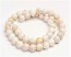Jade Perlen, Naturstein, rund, creme-weiss / gold gefärbt, 6mm, 1 Strang
