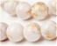 Jade Perlen, rund, creme-weiss / gold gefärbt, 6mm, 1 Perlenstrang