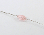 Glasschliffperlen, 12 x 6 mm, Doppelkegel, rosa, 5 Stk.