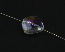 Glasschliffperlen, 21 x 22 mm, Rhombus, silber AB, 3 Stk.