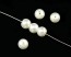 Glaswachsperlen, Glasperlen, 8 mm, rund, weiss, 50 Perlen