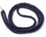 Gefrostete Glasperlen, 8mm, rund, matt schwarz, Strang