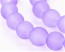 Gefrostete Glasperlen, 10mm, rund, matt lila transparent, 40 Perlen