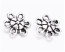Metallzwischenteile Verbinder, Blume, antik silberfarbig, ø 9mm, 10 Stk.